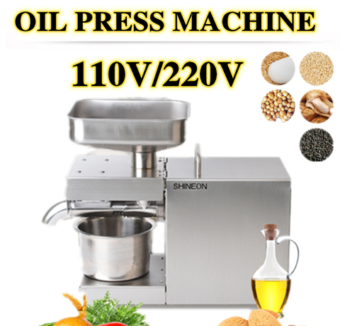 1500W 110V/220V automatic cold press oil machine, oil cold press machine, sunflower seeds oil extractor, olive oil press	extract ► Photo 1/6
