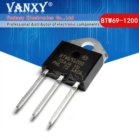 5pcs BTW69-1200 TO-3P BTW691200 TO3P BTW69 1200V BTW69-1200RG SCR new original ► Photo 1/3