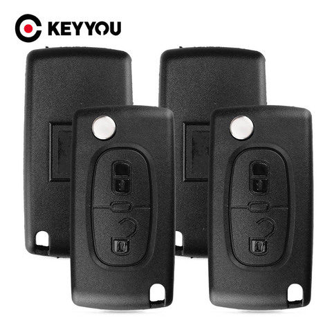 KEYYOU HU83 CE0536/0523 For Peugeot 107 207 307 308 407 408 Partner For Citroen C3 C4 C5 C6 Berlingo Picasso Xsara Car Key Shell ► Photo 1/6