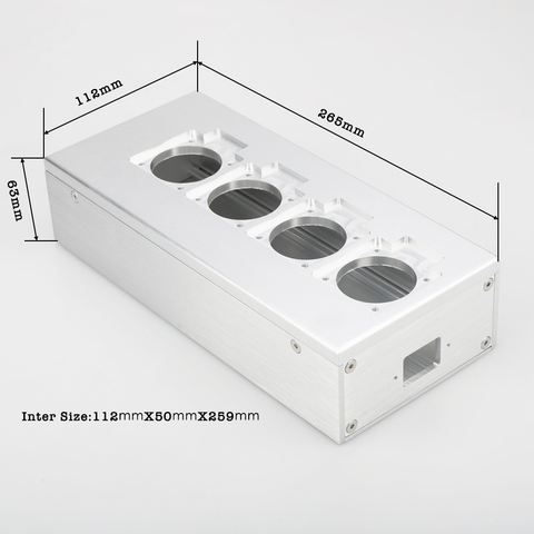 High Quality PC1 Full aluminum HIFI EU power case European standard power socket chassis HiFi DIY box ► Photo 1/6