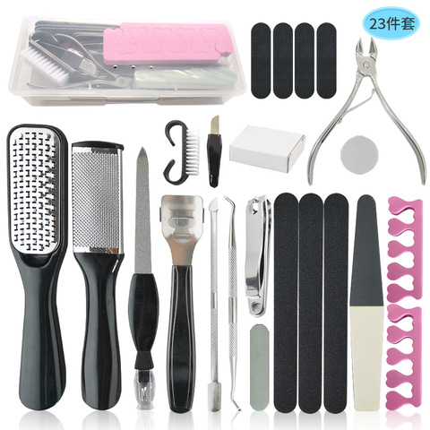 Multifunction 23PCS Foot Rasp Set Heel File Grater Kit For Pedicure Stainless Steel Cuticle Skin Callus Remover Improved ► Photo 1/6