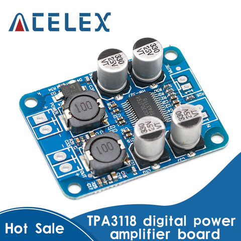 DC8-24V TPA3118 PBTL 60W Mono Digital Audio Amplifier Board AMP Module Chip 1X60W 4-8 Ohms Replace TPA3110 For Arduino ► Photo 1/6