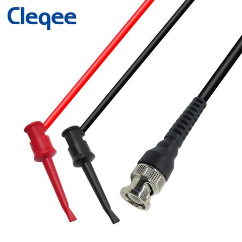 Cleqee P1007B  BNC Q9 Male Plug To Dual test hooks clips probe test lead Cable for Oscilloscope Signal Generator ► Photo 1/4