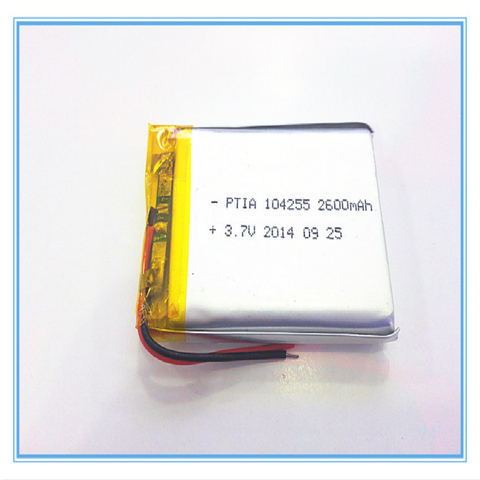 Free shipping 3.7 V lithium polymer battery 2600 mah 104255 mobile power supply tablet GPS navigator ► Photo 1/1