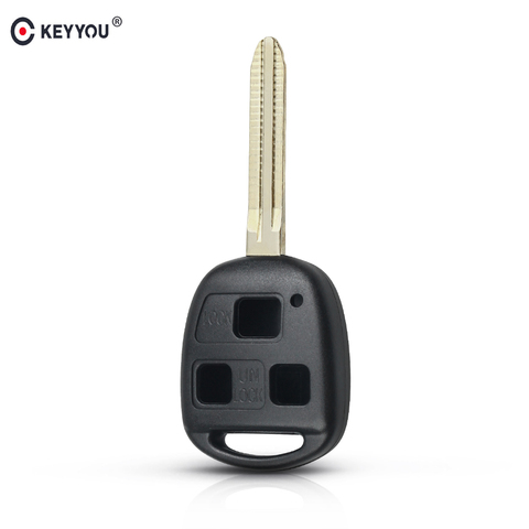 KEYYOU Car-styling 3 Buttons Remote Key  Shell Fob Cover For TOYOTA Cruiser Camry TOY43 Blade ► Photo 1/6