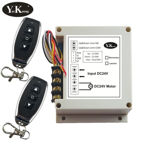External Button Remote Control Motor Wireless Switch 24V 40A 600W Forwards Reverse Stop Up Down Stop Remote Control Switches ► Photo 1/6