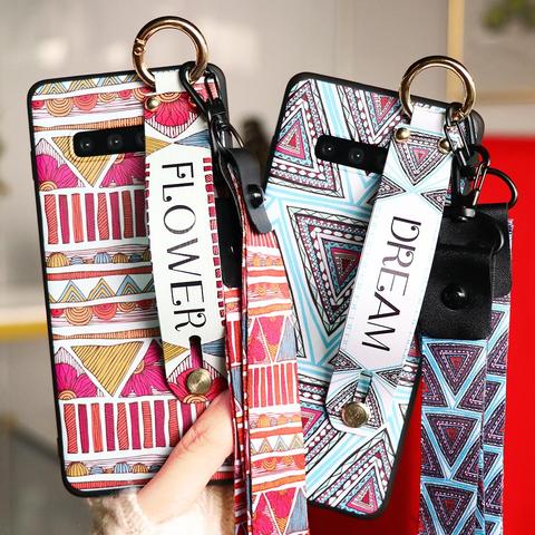 Wrist Strap Case For Samsung Galaxy A50 A51 A71 A70 A40 A50S S20 S8 S10 S9 Plus Ultra A7 A9 A6 A8 Plus 2022 TPU Case Tape Cover ► Photo 1/6