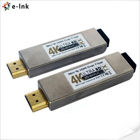 Mini 4K HDMI Over Optical Fiber Transceiver UHD HDMI Video to Fiber Converter 4K HDMI Fiber Optic Extender with USB Power Input ► Photo 1/6