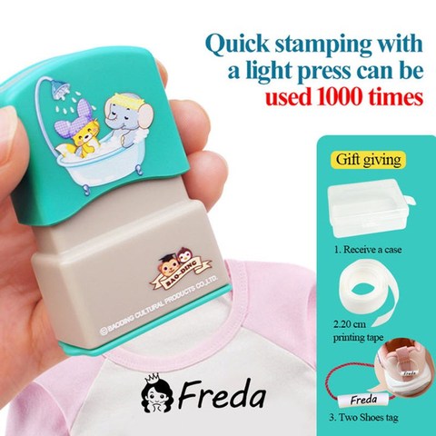 quick Custom clothing Name Stamp Waterproof Toy Baby Student