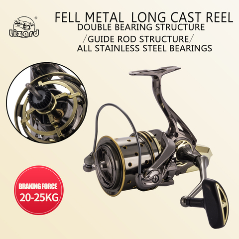 LIZARD Surf Spinning  Carp Fishing Reel 30kg Drag power 10 + 1BB  Stainless Steel Bearings Big Sea Fishing Reel ► Photo 1/6