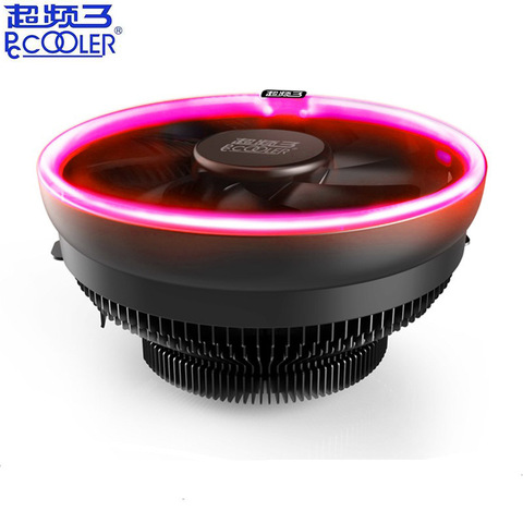 Pccooler 12cm LED Blue Red Aperture CPU Cooler 12cm PWM Fan Silent For AMD AM3 AM4 Intel 775 115X CPU Cooling Radiator Quiet ► Photo 1/6