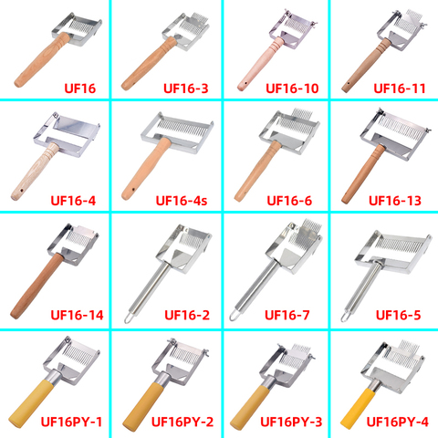 Beekeeping Honey Uncapping Tools Scraper Honey Cutter Beehive Honeycomb Scraper Equipment Wooden Handle Uncapping Fork Shovel ► Photo 1/6