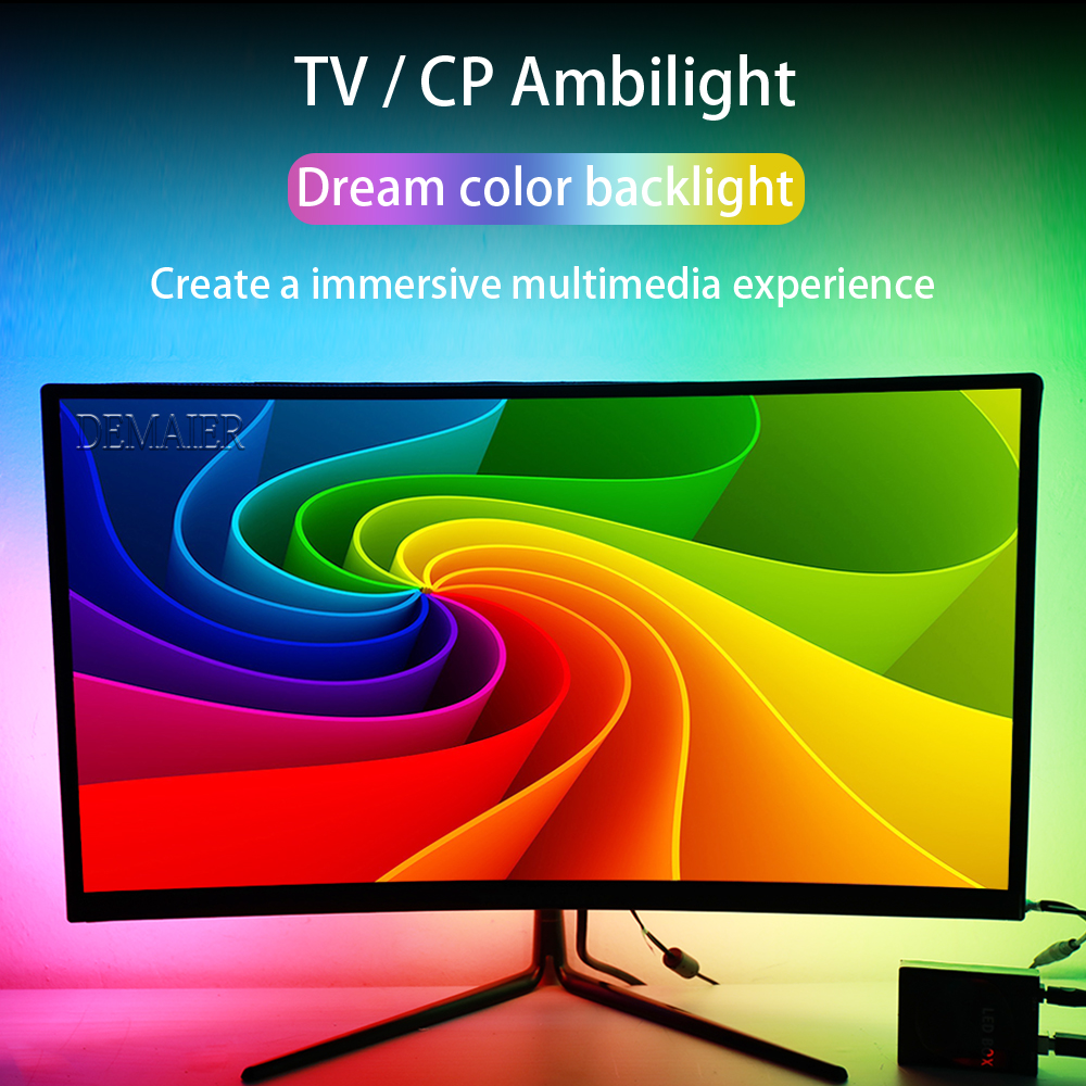 PC Traumbildschirm USB LED-Streifen HDTV Computer Monitor Hintergrundbeleuchtung
