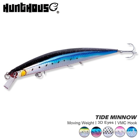 hunthouse fishing lure 2022 tide minnow slim 175 hard lures wobblers floating 175mm 24.5g sea fishing for seabass ► Photo 1/6