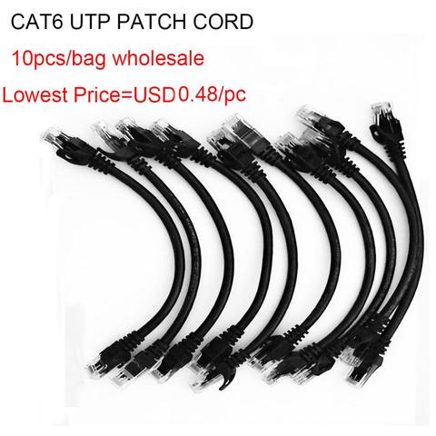 10pcs/lot 0.5FT 0.65FT 1FT 1.65FT Hot Sells CAT6 UTP Round Cable Ethernet Cables Network Wire Cable RJ45 Patch Cord Lan Cable ► Photo 1/6