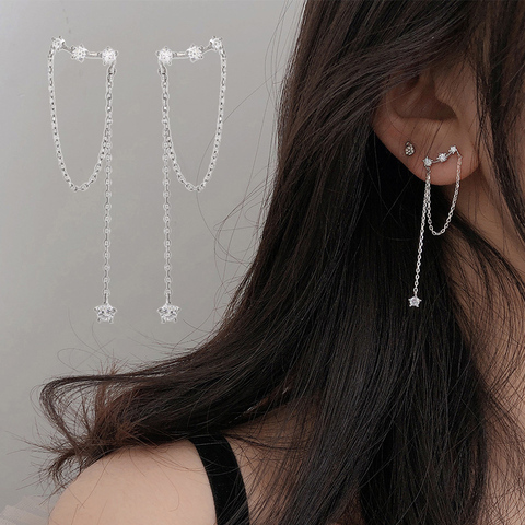 DW Fashion Long Tassel Crystal Earrings boucle d'oreille Long Drop Earring for Women Fashion Jewelry Gift 2022 ► Photo 1/6