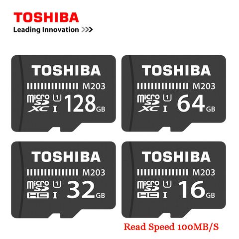 TOSHIBA Flash Memory Card M203 100MB/S Microsd Card UHS-I 128GB 64GB SDXC 32GB 16GB SDHC U1 Class10 FullHD TF Card For Android ► Photo 1/5