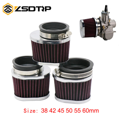 ZSDTRP 38 42 45 50 55 60mm Motorcycle Air Filter Motocross Scooter Air Pods Cleaner for Yamaha Kawasaki Suzuki Honda ► Photo 1/6