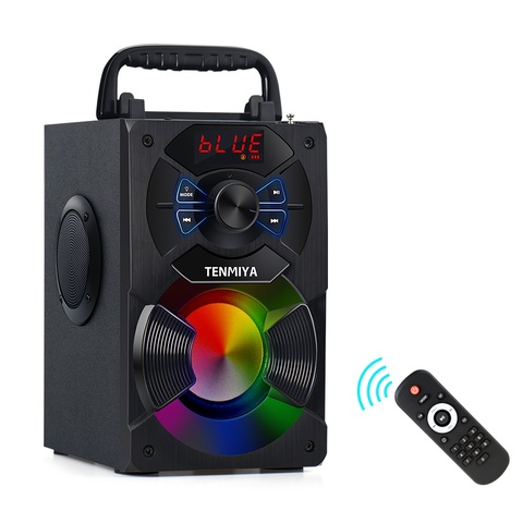 TOPROAD Bluetooth Speaker Portable Wireless Stereo Subwoofer Bass Speakers with RGB Lights Support FM Radio AUX Remote Control ► Photo 1/1