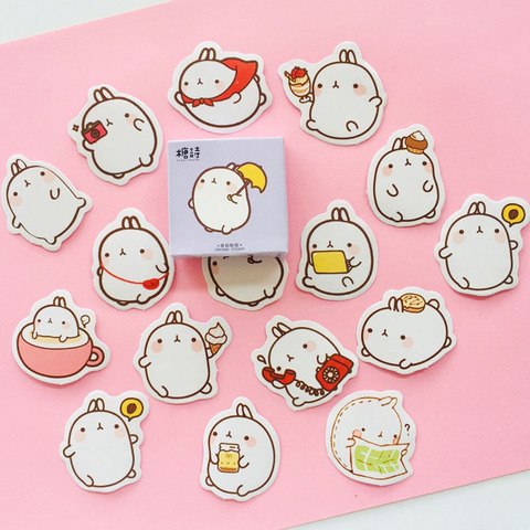 46 pcs/pack Cute Molang Label Stickers Decorative Stationery Stickers Scrapbooking DIY Stickers S18 ► Photo 1/1