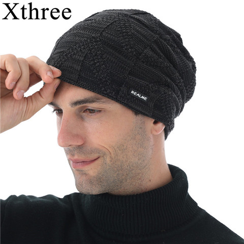 Xthree Winter Hat Men Skullies Hat For Women Beanies Wool Knitted Hat Scarf With Lining Male Gorras Bonnet Winter Hats Beanie ► Photo 1/6