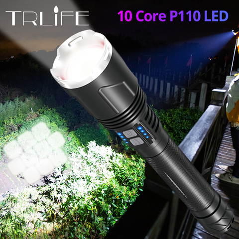 Super Bright XHP110 Powerful Flashlight Torch 26650 Battery USB Rechargeable Led Flashlight Tactical Flash Light USB Zoom Lamp ► Photo 1/6