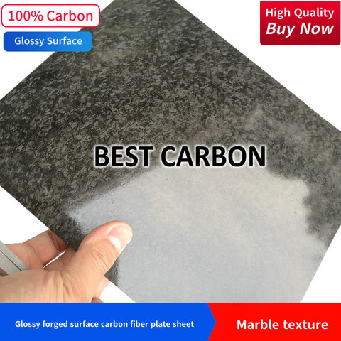 FREE SHIPPING Marble texture surface carbon fiber plate sheet , glossy forged carbon fiber plate,CFK plate, carbon fiber plate ► Photo 1/2
