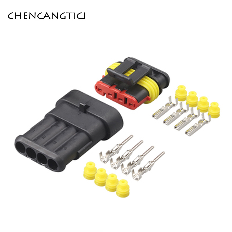 4 Way DJ7041-1.5-11 Waterproof Automotive Electrical Connector Kit Sensor Plug 