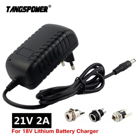 21V 2A 18650 Lithium Battery Charger 18V lithium battery Charger 5.5mm x 2.1mm DC Power Jack Socket Female Panel Mount Connector ► Photo 1/6