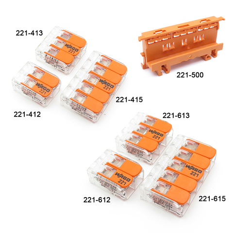 Original 221 Series -412-413-415-612-613-615-500 Universal Compact Installation Wire Connector And Terminal Block Free Freight ► Photo 1/6