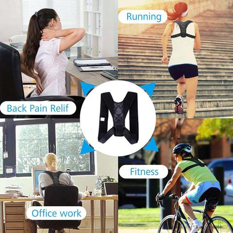 Posture Corrector Black Male Female Back Vest Correct Corset Posture Bone Top Health Care Straightener Brace Shapers for women ► Photo 1/1