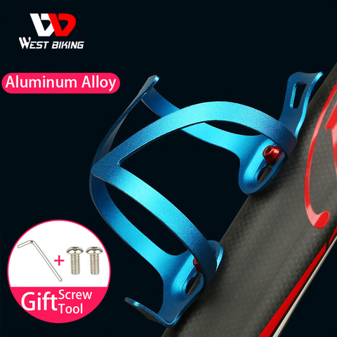 WEST BIKING Aluminium Alloy Bike Water Bottle Holder Ultralight MTB Road Bicycle Bottle Cage Holder Cycling Accessories ► Photo 1/6