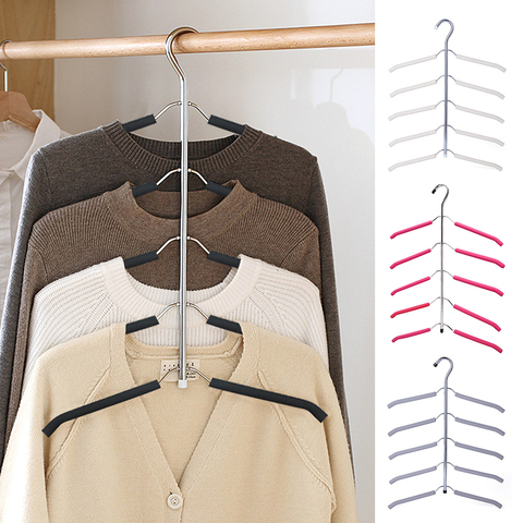 Stainless Steel Clothes Hanger Multi-function Wardrobe Space