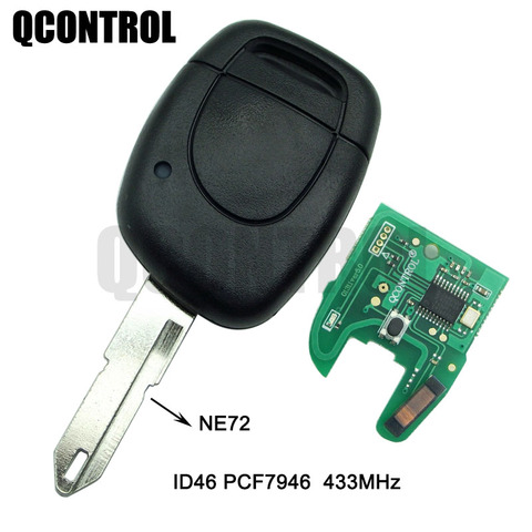 QCONTROL Car Remote Key 433MHz Fit for Renault Master Kangoo Clio Twingo NE72 Blade PCF7946 Chip ► Photo 1/3