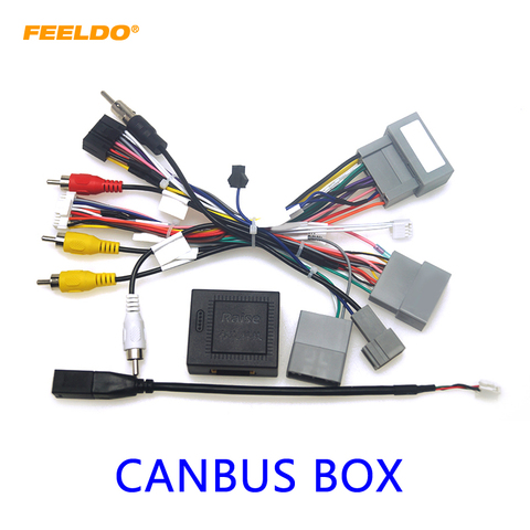 FEELDO Car 16Pin Android Stereo Power Wiring Harness With Canbus + USB For Honda XR-V(15-17)/Vezel(15-18)/Jade(13-17)/Fit(14-19) ► Photo 1/1