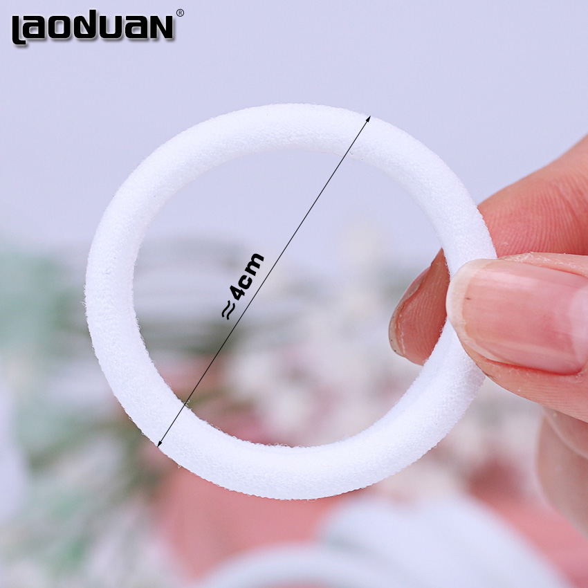 Wholesale 200 Pcs White Colour Rubber Band Children Kids Elastic