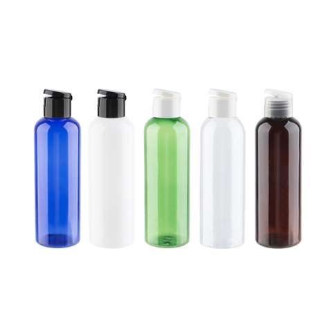 200ml x 30pcs Empty Clear Amber Refillable Cosmetic Bottle With Plastic Flip Top Cap 200cc Capacity PET Shampoo Container ► Photo 1/6