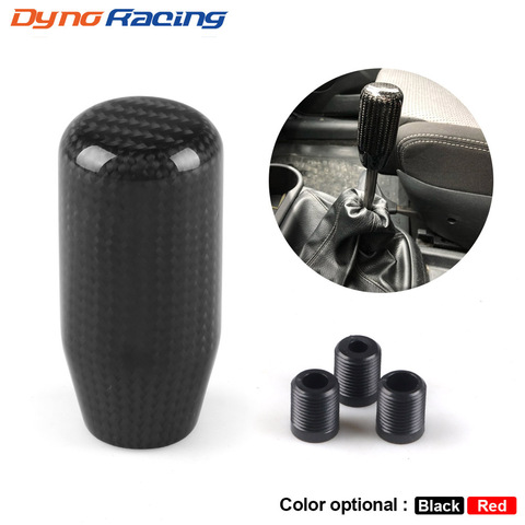 Racing Universal Real Carbon Fiber Manual Gear Shift Knob Stick Shifter Lever Knob BX101578 ► Photo 1/6