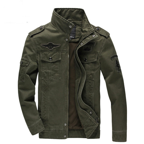 New 2022 Casual Army Military Jacket Men Plus Size M-6XL Jaqueta masculina Air force one Spring & Autumn Cargo Mens Jackets Coat ► Photo 1/6