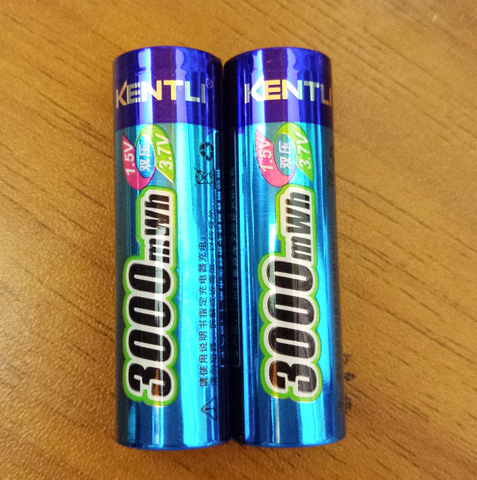 wholesale KENTLI 2pcs 3000mWh AA battery 1.5V AA rechargeable battery battery lithium polymer battery ► Photo 1/2