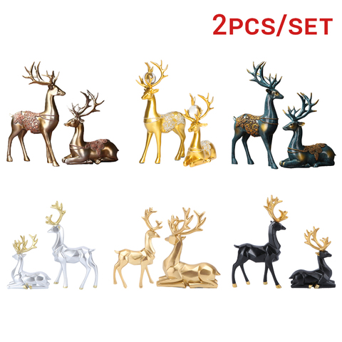 2pcs Deer Decoration Creative Couple Stylish Special Deer Decoration Deer Ornament For Wine Cabinet Living Room Home ► Photo 1/6