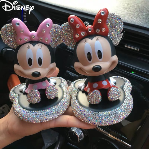 Disney Mickey Mouse Minnie Mouse Figure Doll Toy Car Accessories Fashion Disney Mickey Minnie Cartoon Shake Head Doll Car Deco ► Photo 1/5