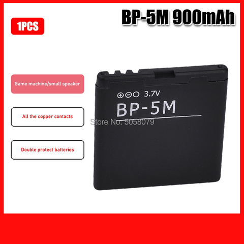 Original BP-5M phone battery for Nokia 6220 Classic 6500 Slide 8600 Luna 6110 Navigator 5610 5700 6500S 7390 ► Photo 1/6