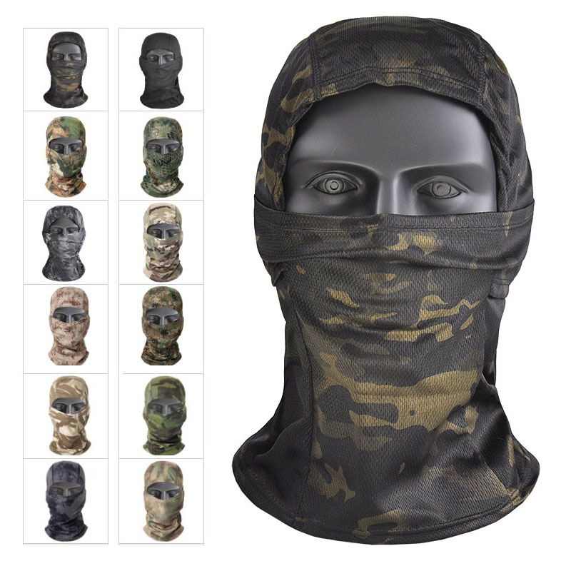 Tactical Hunting Balaclava Headgear Face Scarf Shield Neck Gaiter Headwear Hats 