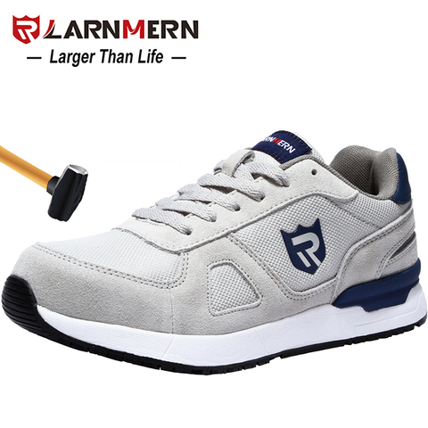 LARNMERN Men's Work Safety Shoes Steel Toe Construction Sneaker Breathable Lightweight Anti-smashing Anti-static Non-slip shoe ► Photo 1/6