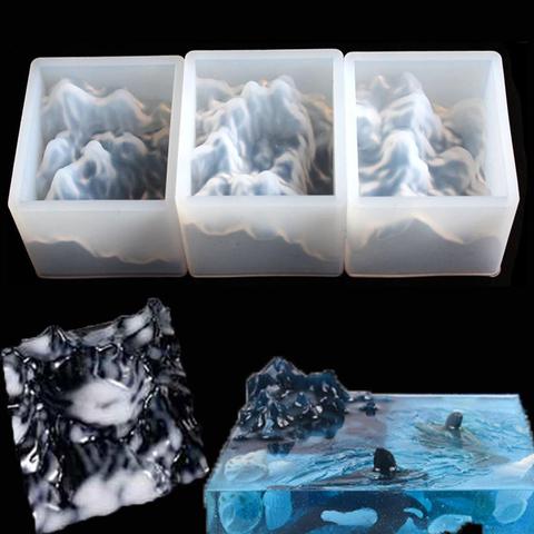 Crystal Mountain Peak Resin Mold Silicone Cube Mould UV Epoxy Resin Mold DIY Craft Dried Flower Jewelry Making Tools ► Photo 1/6