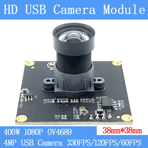 Industry Mini Non Distortion 330FPS/120FPS/60FPS USB Surveillance camera 4MP OV4689 Full HD 1080P Webcam UVC USB Camera Module ► Photo 1/1