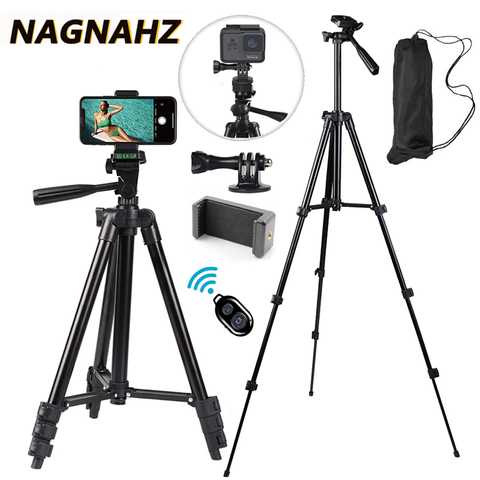 Nagnahz Phone Tripod Stand 40inch Universal Photography for Gopro iPhone Samsung Xiaomi Huawei Phone Aluminum Travel Tripode Par ► Photo 1/1