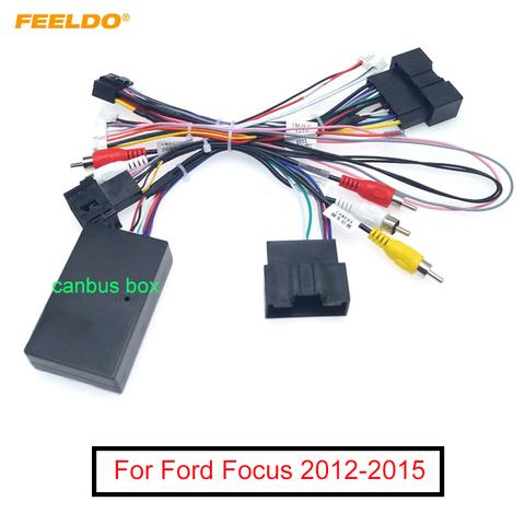 FEELDO Car Audio 16PIN Android Power Cable Adapter With Canbus Box For Ford Focus Ranger Audio Power Wiring Harness ► Photo 1/6