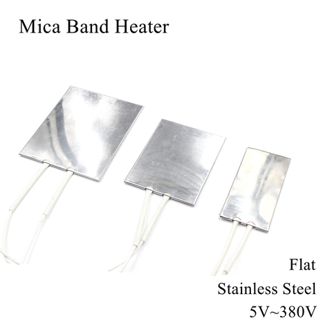 5V 12V 24V 36V 48V 110V 220V 380V Mica Band Heater Stainless Steel Electric Industrial Plastic Injection Mould Heating Pad Flat ► Photo 1/6
